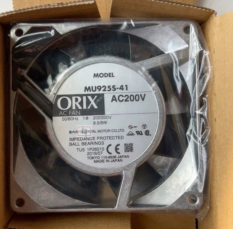 ORIX MU925S-41 MU925S-41N-F1 200V 9.5/8W Cooling Fan ORIX MU925S-41 MU925S-41N-F1 200V 9.5/8W Cooling Fan